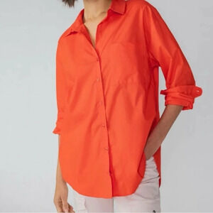 NWT Sanctuary Women’s Slit-Back Button-Down Tunic in Red Hots Size 3X